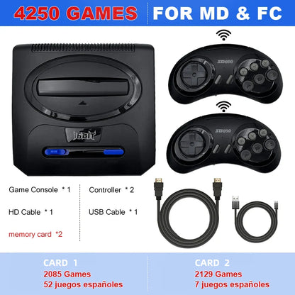 16-Bit Retro Sega MD Game Console – HDMI Output for Sega Mega Drive, Genesis & Dendy Classic Video Game System