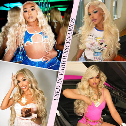 38 Inch 613 Blonde Body Wave HD Lace Front Wig – 13x6 Lace Frontal Human Hair Wig for Women