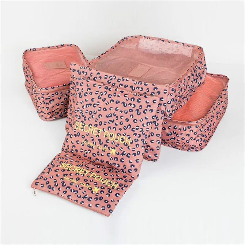 6PCS Travel Storage Bag Set – Clothes Organizer, Wardrobe Pouches & Packing Cubes for Suitcases