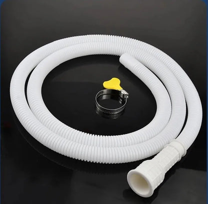 1–4M White Drain Hose Pipe — Extension Tube for Air Conditioner, Washing Machine & Kitchen Faucet