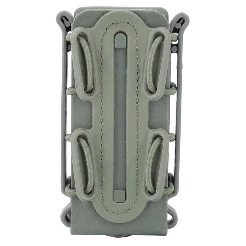 Tactical 9mm Single Magazine Pouch – MOLLE Clip, Quick Release FastMag Holder for P226, Glock 17/19, Beretta M9/PX4, Hunting Gear