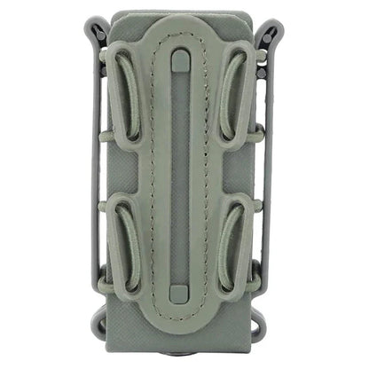 Tactical 9mm Single Magazine Pouch – MOLLE Clip, Quick Release FastMag Holder for P226, Glock 17/19, Beretta M9/PX4, Hunting Gear
