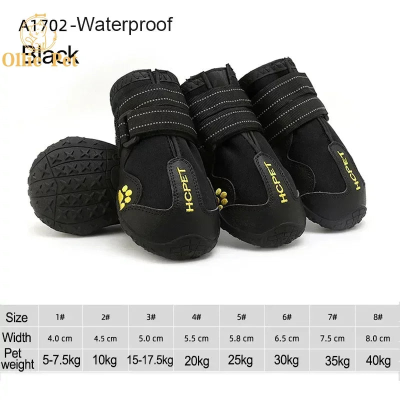 Dog Shoes Waterproof Rain Boots — Anti-Slip, Warm Snow & Reflective Protection for Small and Large Pets