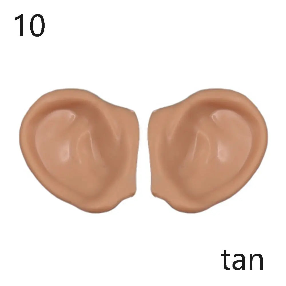 1/6 Doll Elf & Human Plastic Ears – White, Tan, Dark & Super Dark for 30cm Blyth Doll DIY Accessories