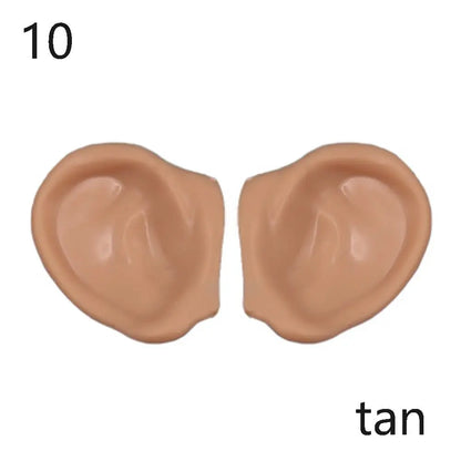 1/6 Doll Elf & Human Plastic Ears – White, Tan, Dark & Super Dark for 30cm Blyth Doll DIY Accessories