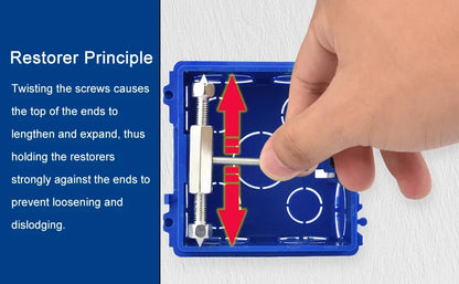 Wall Switch Socket Cassette Repair Tool | Adjustable Screws Support Rod with Wrench for 86/118 Type Electrical Accessories