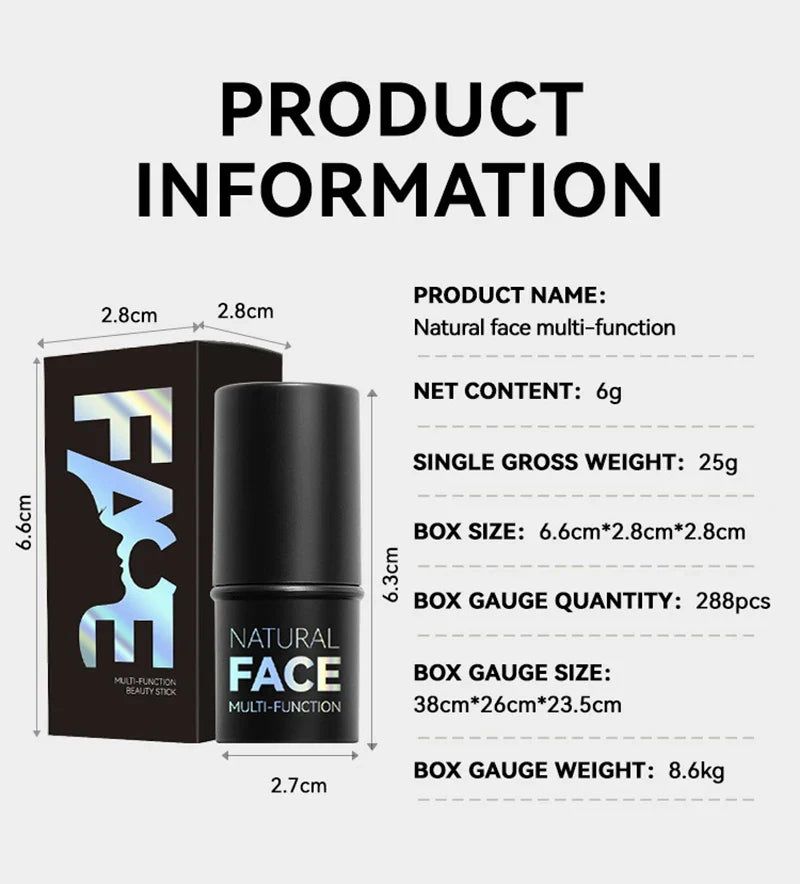 Face Pearl Stone Highlighter Stick – Long-Lasting Contour & Brightening Cheek Illuminator Makeup