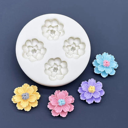 Flower Daisy Silicone Mold — Sugarcraft, Fondant & Cupcake Baking Tool for Cake Decoration