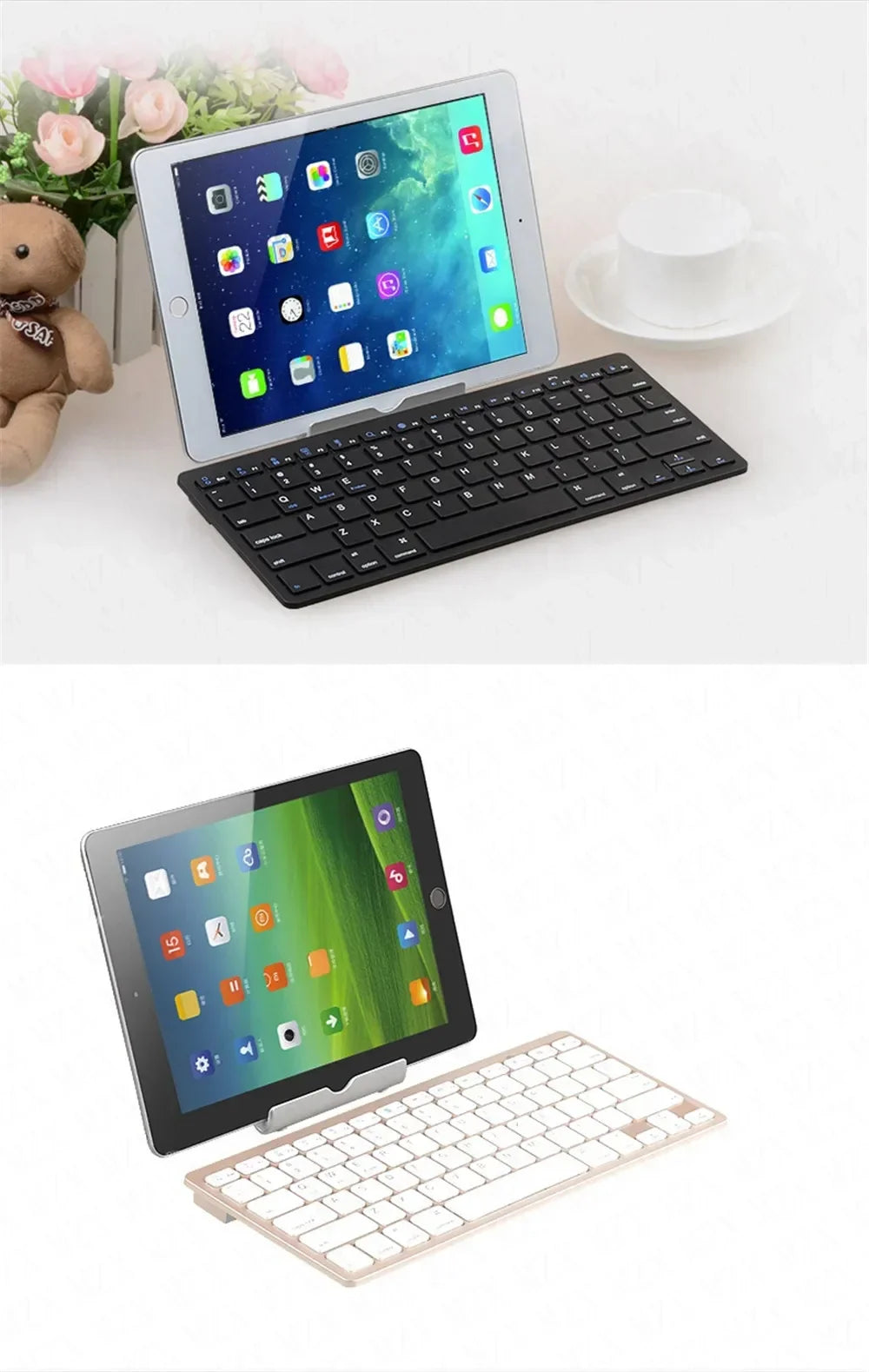Mini Portable 78-Key Wireless Bluetooth Keyboard for PC, Tablet, iPad & Mobile Phones