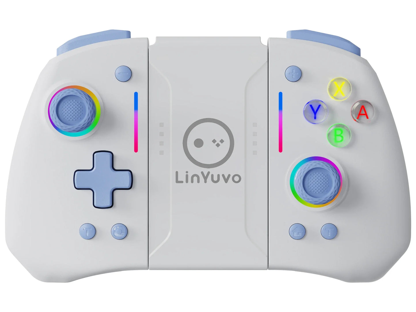 LinYuvo KS42 Meteor Light Wireless Joypad — RGB 8-Color Controller with Programmable Turbo & Vibration for Switch/Lite/OLED