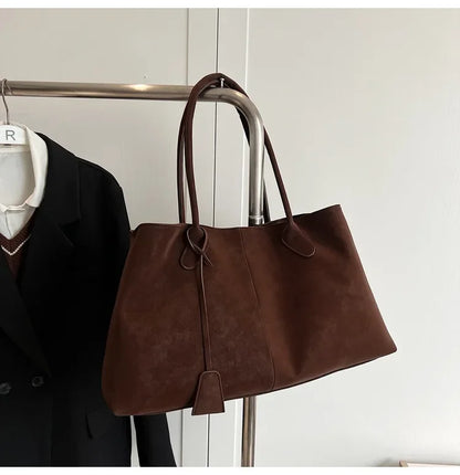 2025 Women’s Faux Suede Handbag – High-Quality, Versatile Large Capacity Shoulder Bag