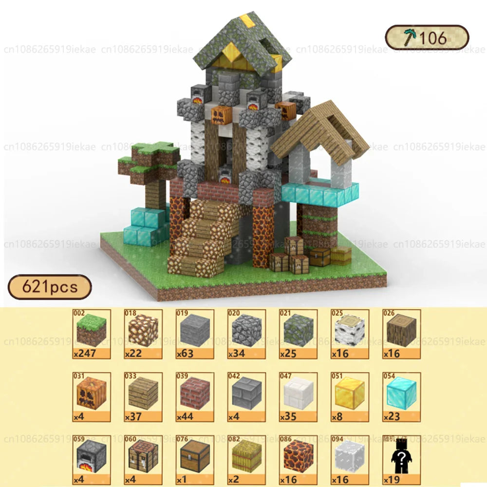 Magnetic Building Blocks – Mine World Magnet Cube STEM Toy for Kids 3+, DIY Montessori Sensory Model for Boys & Girls