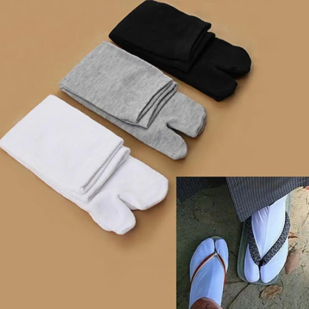 Unisex Split Toe Tabi Socks – Breathable Kimono Ninja Geta Flip Flop Two-Finger Sandal Socks