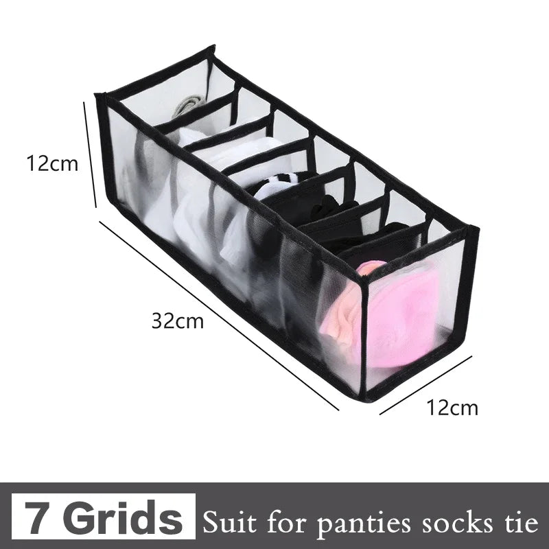 Underwear & Clothing Organizer Storage Box – Sports Bra, Socks & Panties Drawer Divider for Wardrobe & Cabinet Organization