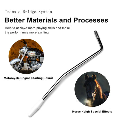 Miwayer 52.5mm Guitar Tremolo Bridge — Vintage Steel Saddle Block Set for Fender Strat & Squier Electric Guitars, Chrome