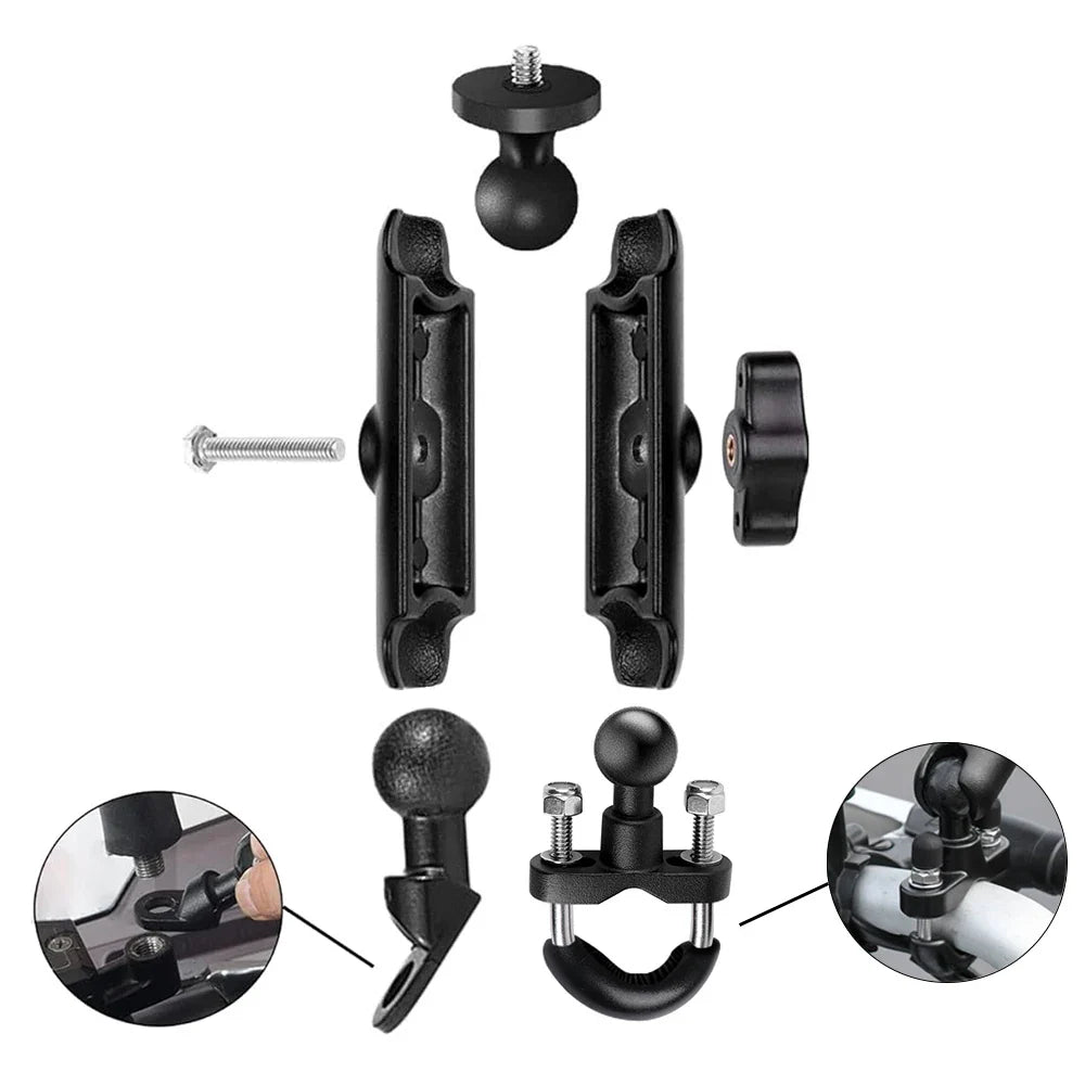 Motorcycle Handlebar & Mirror Mount – GoPro 13/12/11/10/9, Insta360, SJCAM & DJI Osmo Action Camera Bicycle & Bike Bracket Accessories Holder
