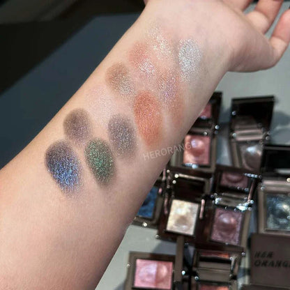 Chameleon Dark Green Eyeshadow Palette – Sparkling Pearlescent Mashed Potato Eye Shadow for Brightening Makeup