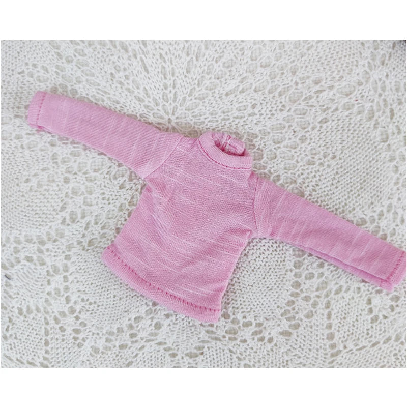 Casual Blythe Doll Clothes – Romper, Plaid Pants & Long Sleeve Top for Licca, Azone, OB24/OB27 Dolls