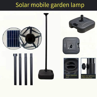 Solar Lamp Post Light - 78-Inch Outdoor Garden Pole Lamp with Removable Head and IP67 Waterproof Design