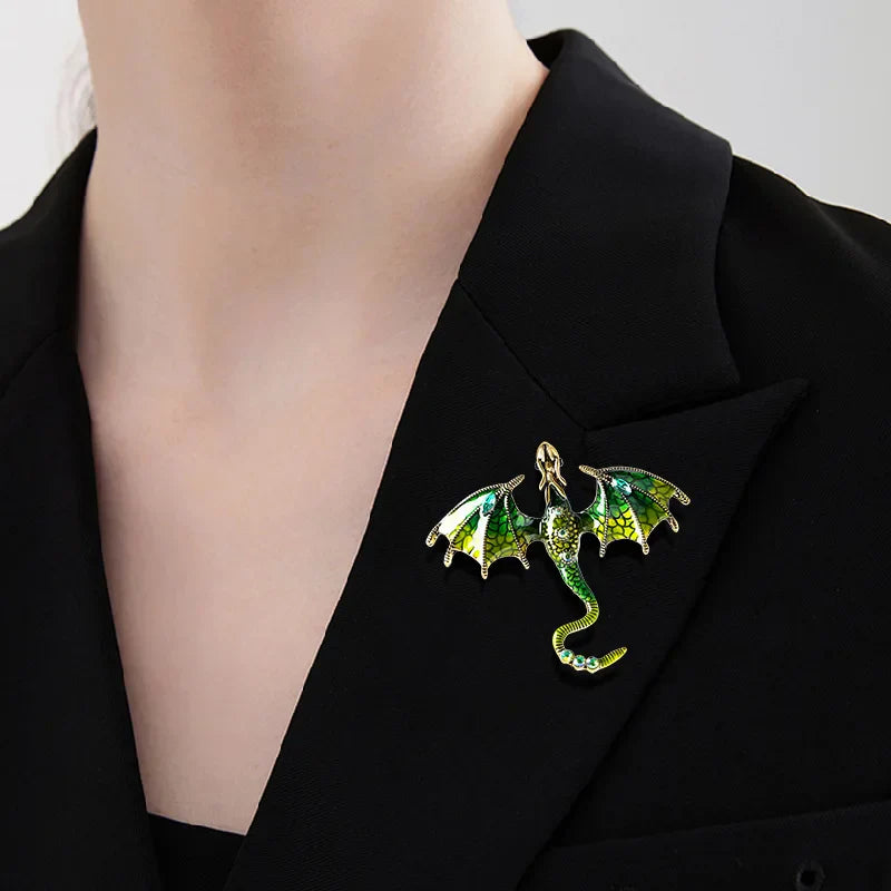 Fly Dragon Enamel Lapel Pins - Brooch for Jeans, Backpacks | Jewelry Clothing Badges | Wedding Gift & DIY Decor for Men