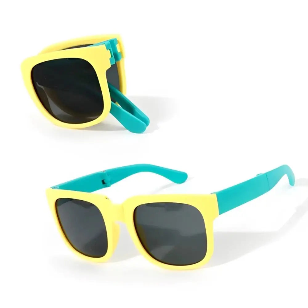 Square Frame Kids Sunglasses – UV400 Foldable Outdoor Eyewear for Toddler Boys & Girls
