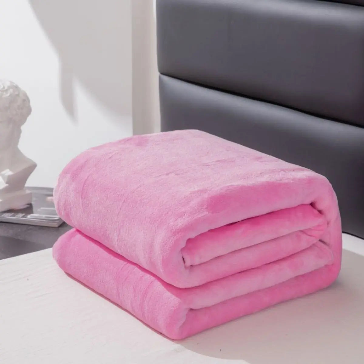 Simple Plush Blanket – Plain Colored, Multifunctional Farley Blanket Cover, Thickened and Warm