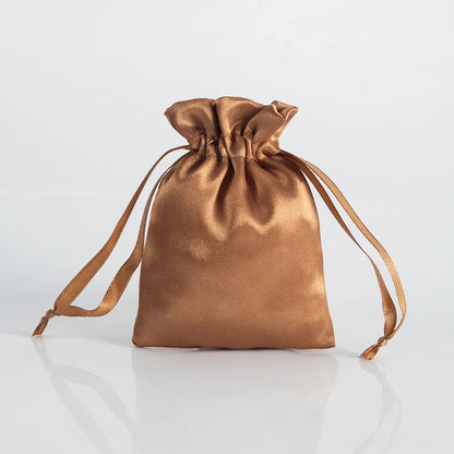 100PCS Silk Satin Jewelry Gift Bags – Drawstring Pouches for Necklace, Bracelet & Earrings, Wedding Party Favor & Christmas Gift Packaging, Custom Logo Ready