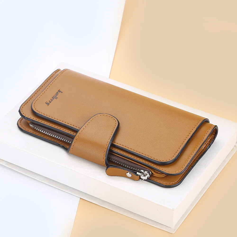 2024 Women’s Long Wallet – Custom Name Engraving, 15 Card Holders & Zippered Classic Purse
