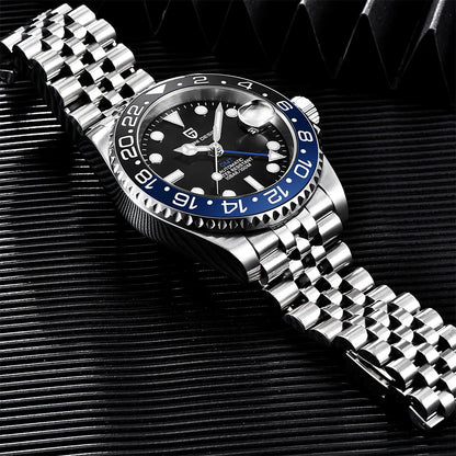 PAGANI DESIGN V3 GMT Men’s Luxury 40mm Automatic Mechanical Watch – Sapphire Crystal Stainless Steel Waterproof