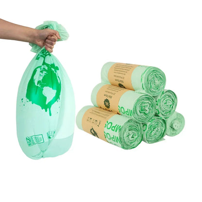 50pcs Biodegradable Trash Bags – 6/8/10L Compostable Household Garbage Bags for Kitchen Use