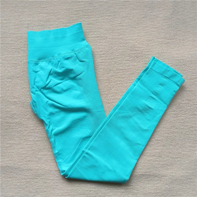 Seamless High Impact Yoga Leggings – Butt Lifting Tummy Control Squat-Proof Fitness Workout Tights