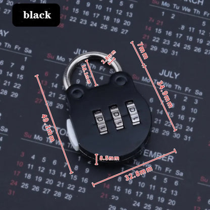 KK&FING 3-Digit Combination Padlock – Luggage, Gym Locker, and Drawer Safe Lock for Travel and Security