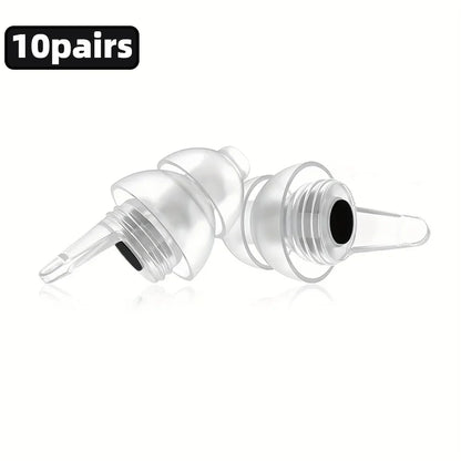 HUAK High Fidelity Silicone Ear Plugs - Reusable Noise Reduction for Sleep, Study, Work, Music, Motorcycle & Swimming