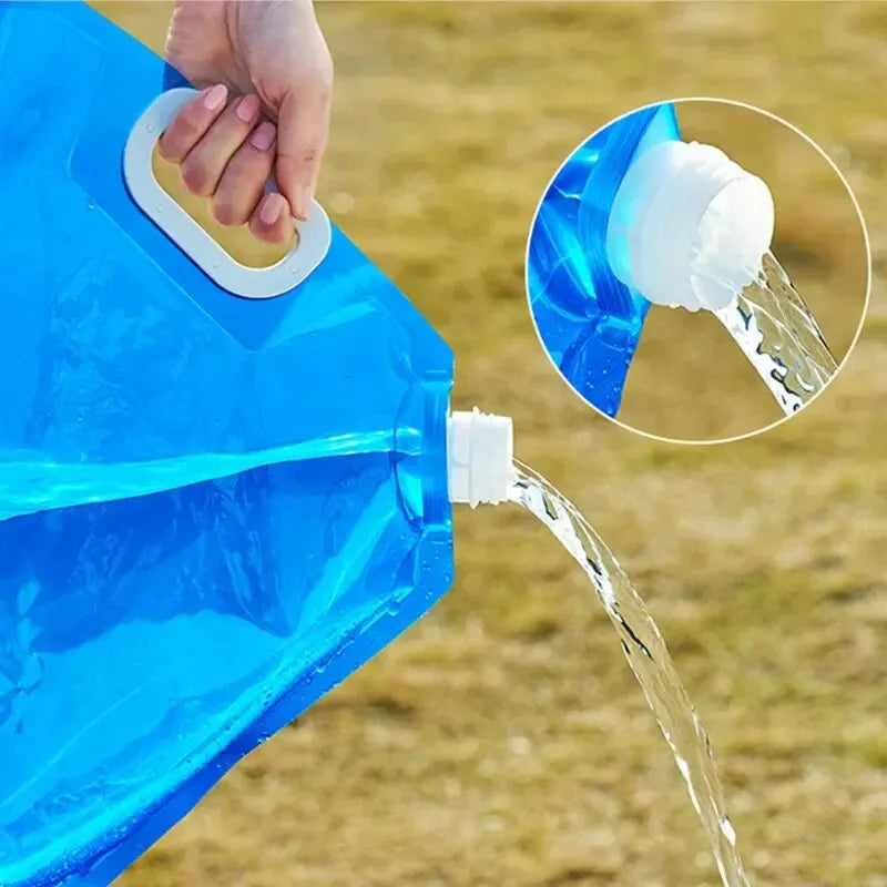 Portable Folding Water Bucket: 5/10L Camping Water Bag - Large Outdoor Travel Collapsible Pouch for Camping Supplies