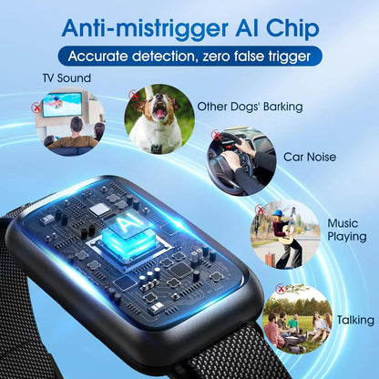 Smart Automatic Dog Bark Collar for Small, Medium & Large Dogs Adjustable Beep & Vibration Modes with 7 Sensitivity Levels Anti-Barking Training Collar