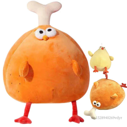 Chicken & Leg Plush Toy — Soft Gingerbread Chicken Doll for Kids & Birthday Gifts