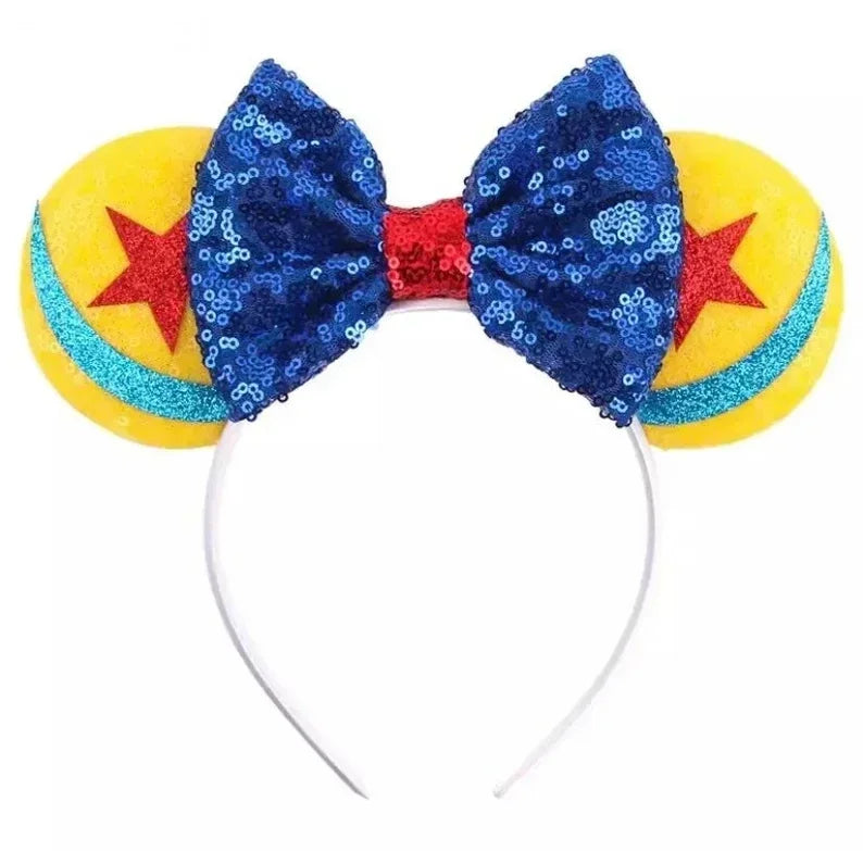 Toy Story Character Headbands - Sequin Bow, Woody, Buzz Lightyear & Alien Hair Accessories for Girls