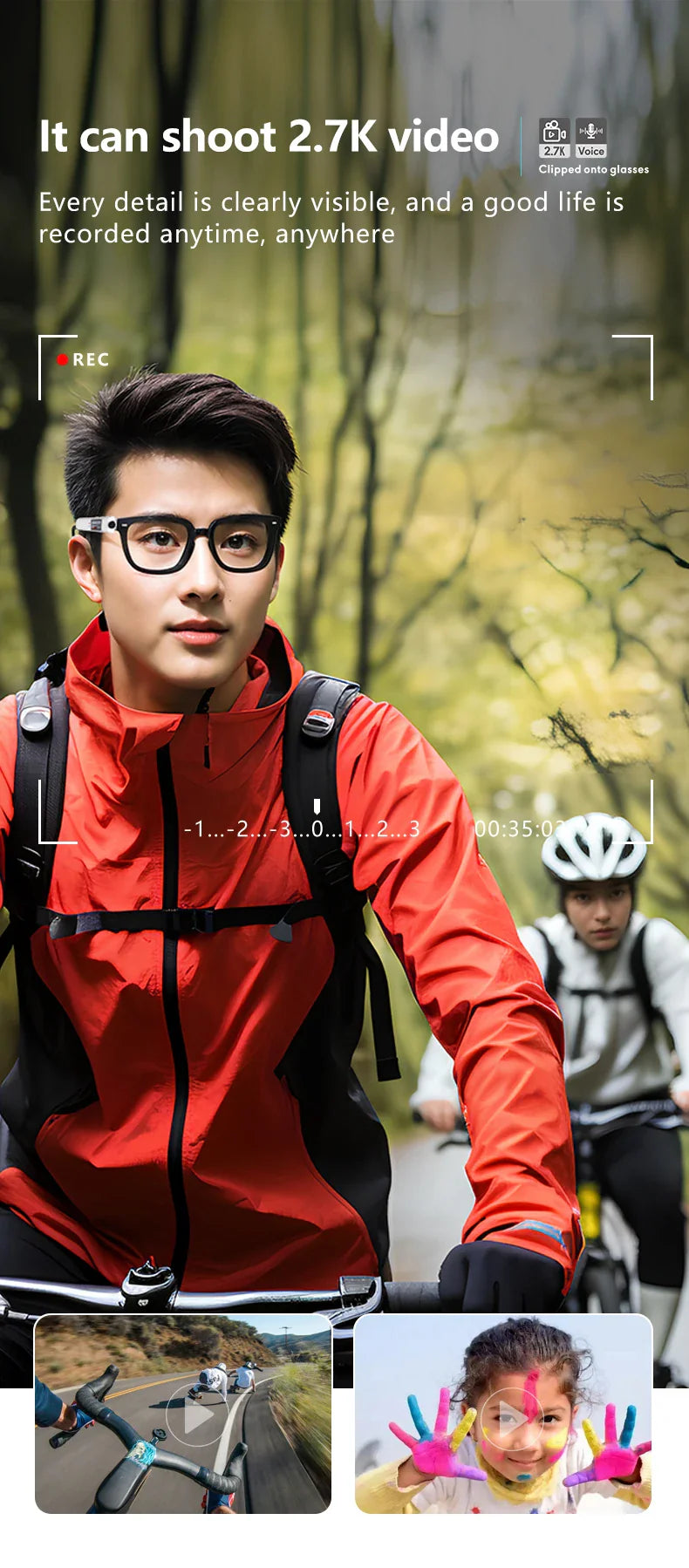 Xiaomi Mini FPV Smart Glasses — HD 4K WiFi Micro-Camera for Video & Audio Recording with APP Control