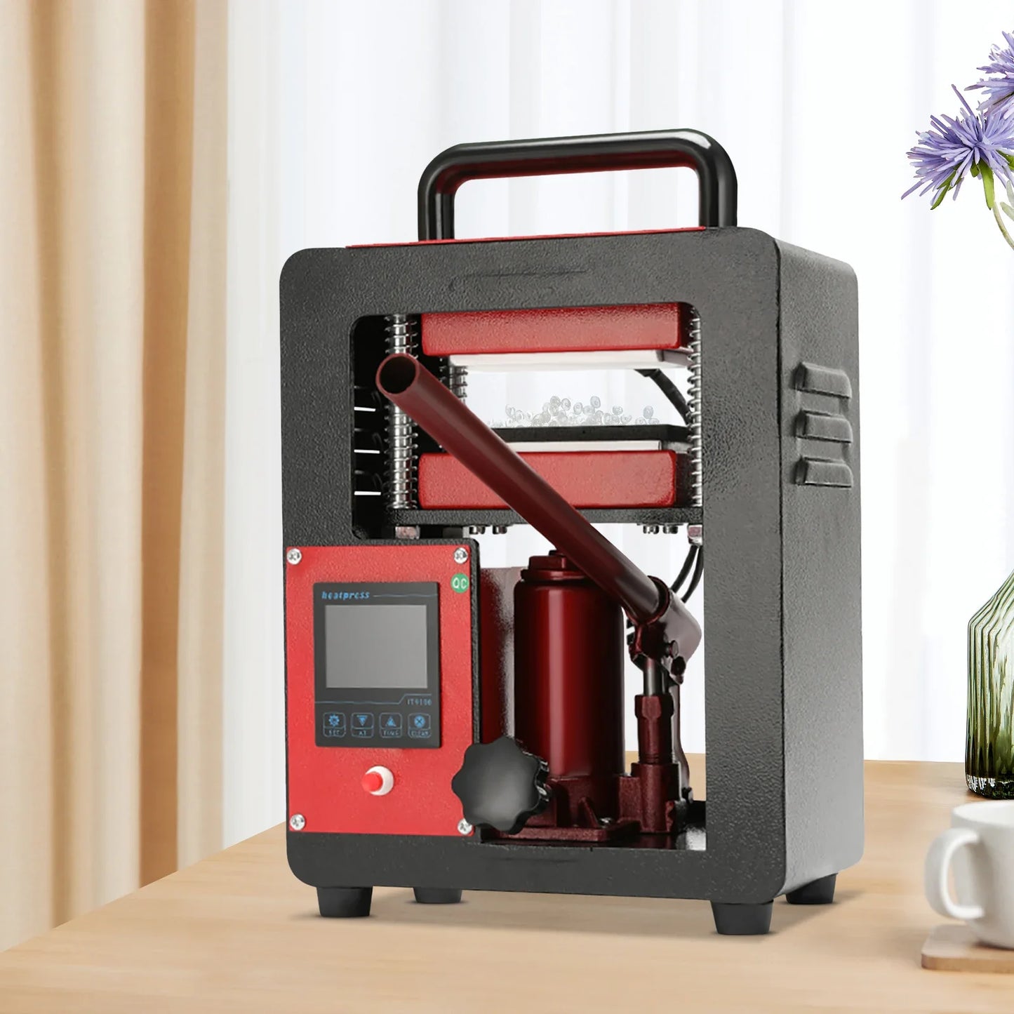 900W/1200W 5T Manual Hydraulic Rosin Heat Press – Dual Plate Oil & Wax Extraction Tool