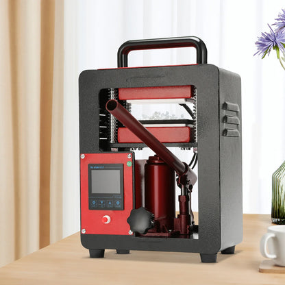 900W/1200W 5T Manual Hydraulic Rosin Heat Press – Dual Plate Oil & Wax Extraction Tool