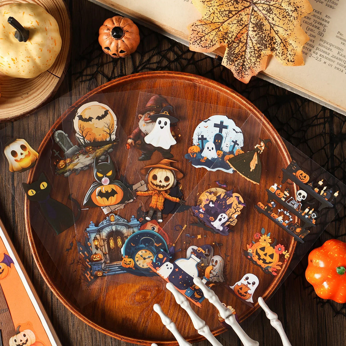 Halloween Sticker Book - Decorative Scrapbooking Stickers for Diaries, Albums & Stationery