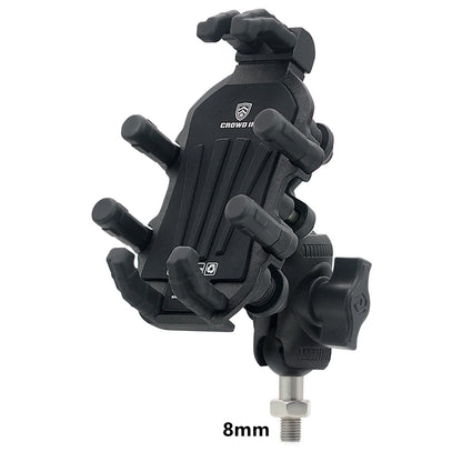 Aluminum Motorcycle Handlebar Phone Holder – Anti-Vibration Navigation & Mirror Mount Stand
