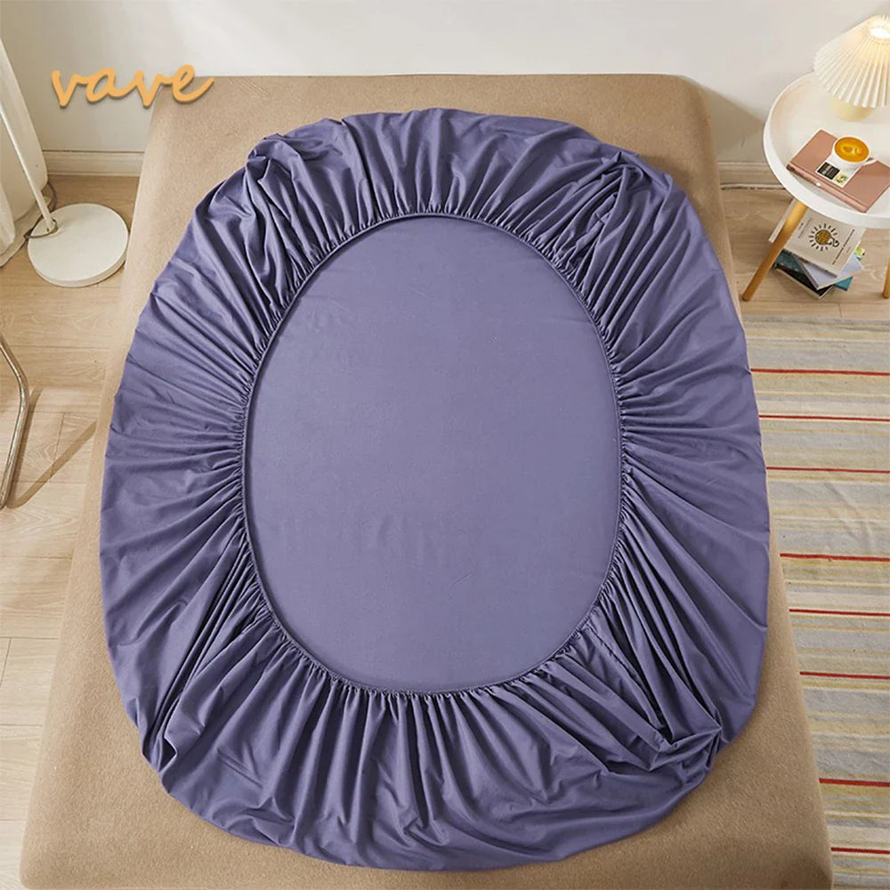 100% Cotton Fitted Sheet — Non-Slip, Adjustable Mattress Cover with Elastic Bands for Single, Double, Queen & King Beds (140/160/200cm)