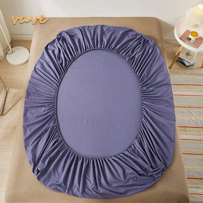 100% Cotton Fitted Sheet — Non-Slip, Adjustable Mattress Cover with Elastic Bands for Single, Double, Queen & King Beds (140/160/200cm)