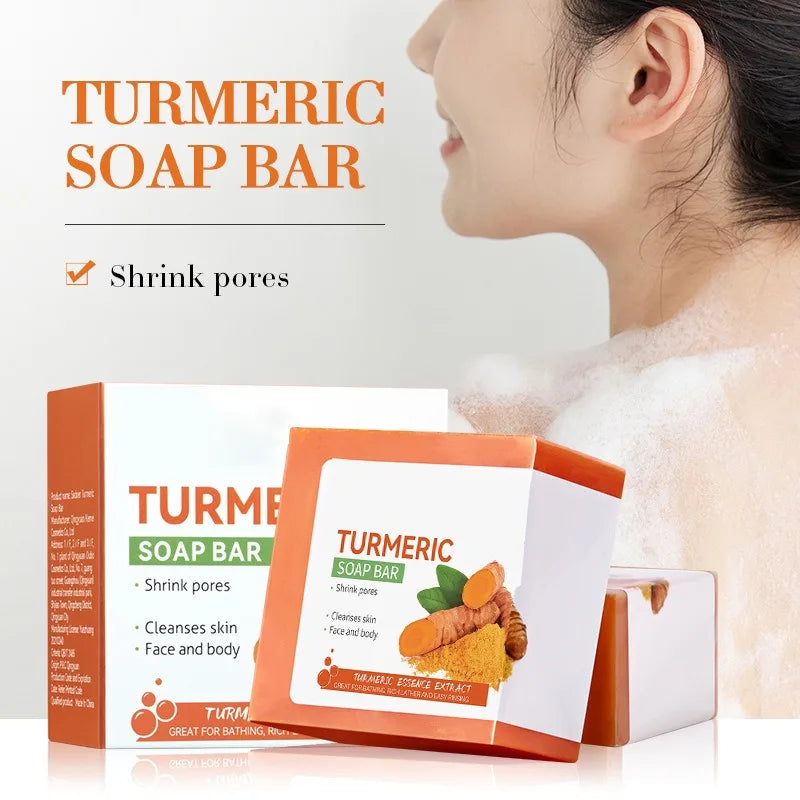 Handmade Turmeric Soap – Brightening & Lightening Body, Underarm, Leg & Face Cleanser for Tender Skin Care