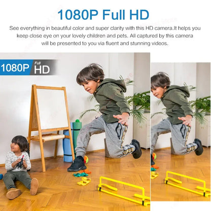 1080P HD Mini WiFi Security Camera with IR Night Vision and Remote Home Monitoring