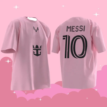 Argentina Miami International No.10 Messi Jersey – Comfortable, Breathable Football T-Shirt for Men & Children