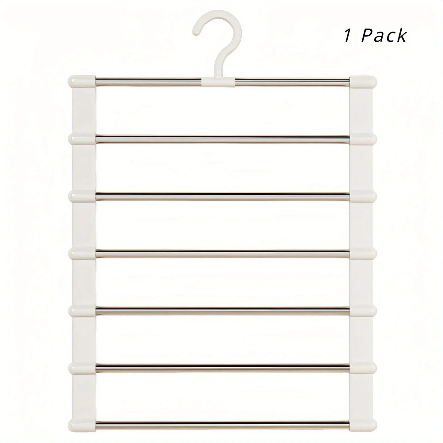 Foldable Stainless Steel Pants Hangers – Space-Saving Closet Organizer for Jeans, Leggings & Trousers   2/2