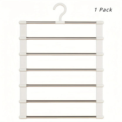 Foldable Stainless Steel Pants Hangers – Space-Saving Closet Organizer for Jeans, Leggings & Trousers   2/2