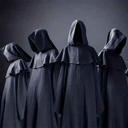 Black Cosplay Full Mask - Breathable Thin Hood Head Cover for Halloween & Costume Parties